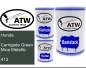 Preview: Honda, Carrigada Green Mica Metallic, 413: 500ml Lackdose + 500ml Klarlack + 250ml Härter - Set, von ATW Autoteile West.